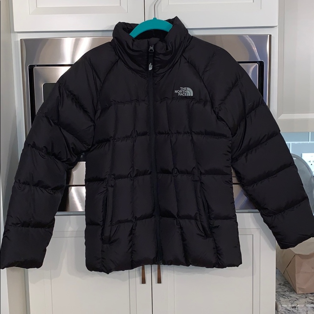 Girls The North Face down coat size 14/16- black